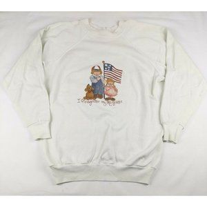 Vintage Women's Pledge Allegiance Sweatshirt MacGregor USA Made Size 2XL XXL
